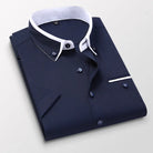 Henry | Stylish Contrast-Collar Button-Up Shirt - Valereo