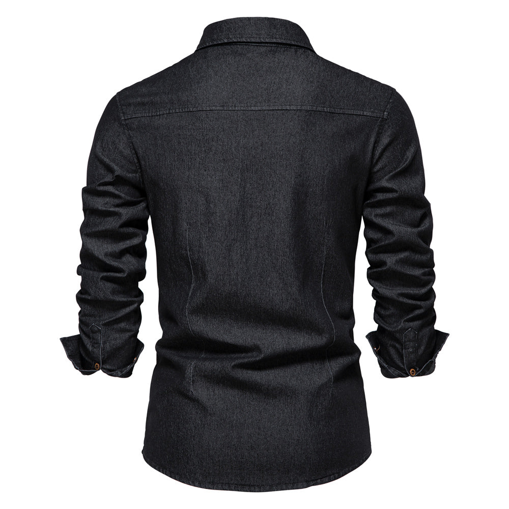 Jack | Casual Denim Pocket Shirt - Valereo