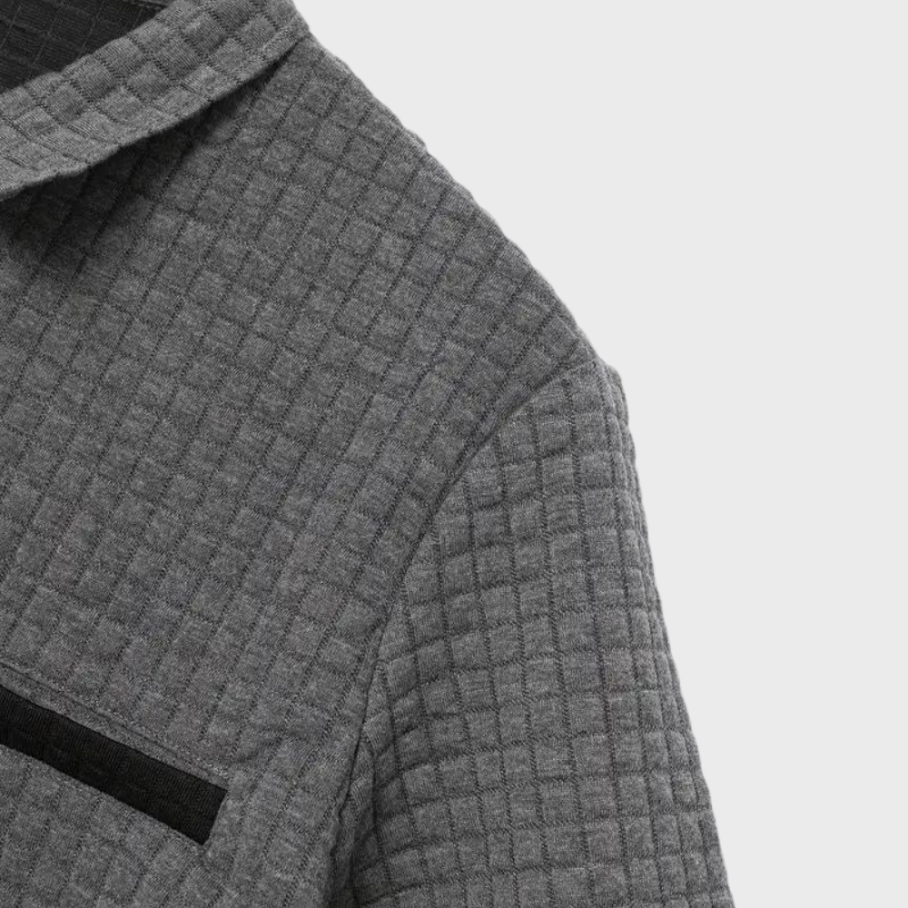 Jack | Modern Textured Contrast Polo Shirt - Valereo