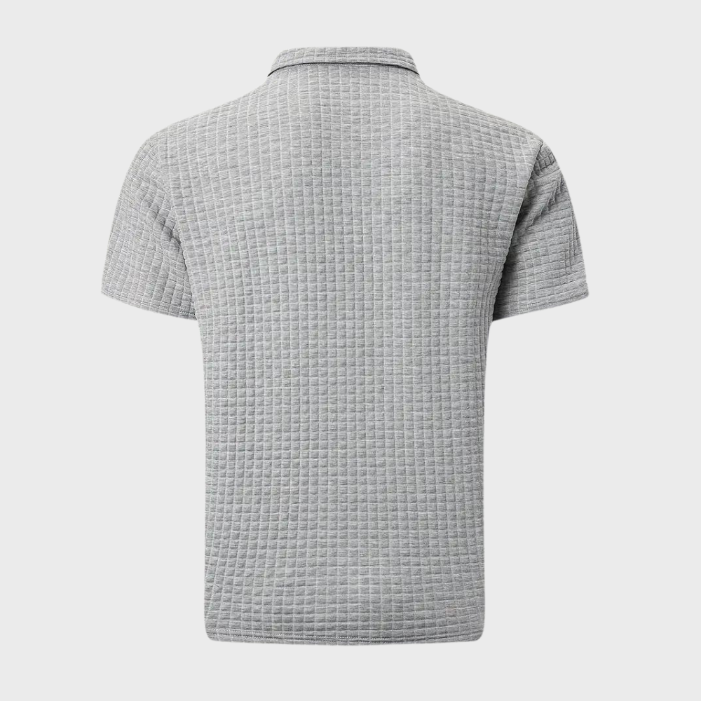 Jack | Modern Textured Contrast Polo Shirt - Valereo