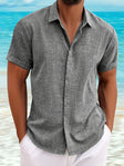 Jack | Relaxed Linen Button-Up Shirt - Valereo