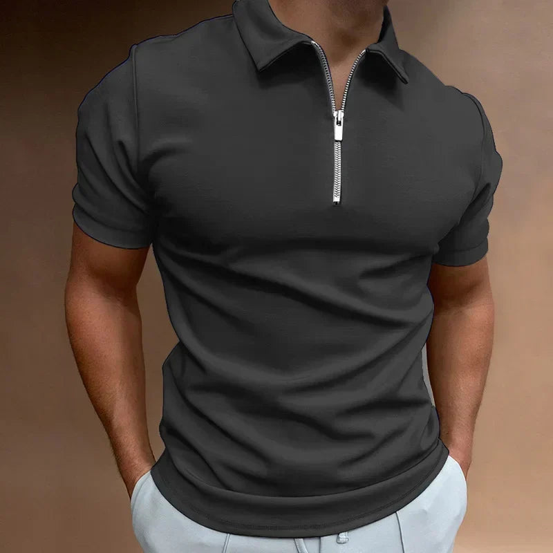 Jack | Stylish Zip Slim-Fit Polo Shirt - Valereo