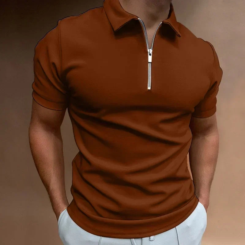Jack | Stylish Zip Slim-Fit Polo Shirt - Valereo