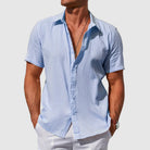 James | Breathable Linen Short-Sleeve Shirt - Valereo