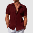 James | Breathable Linen Short-Sleeve Shirt - Valereo