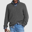 James | Casual Quarter-Zip Ribbed Sweater - Valereo