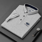 James | Classic Embroidered Contrast-Collar Polo Shirt - Valereo