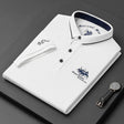 James | Classic Embroidered Contrast-Collar Polo Shirt - Valereo