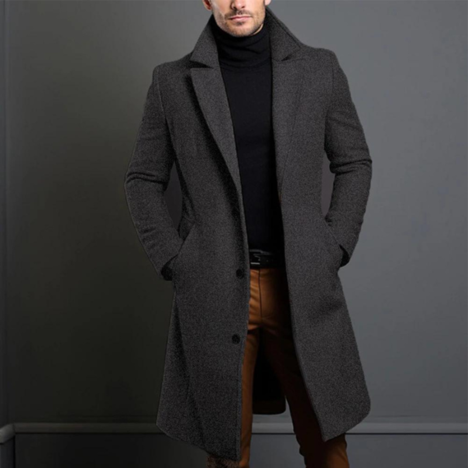 James | Elegant Wool Trench Coat - Valereo