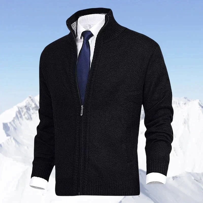 James | Refined Full-Zip Knit Cardigan - Valereo