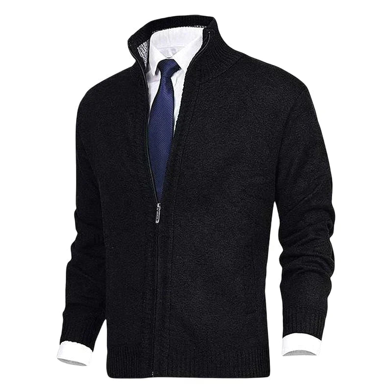 James | Refined Full-Zip Knit Cardigan - Valereo