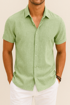 James | Relaxed Linen Short-Sleeve Shirt - Valereo