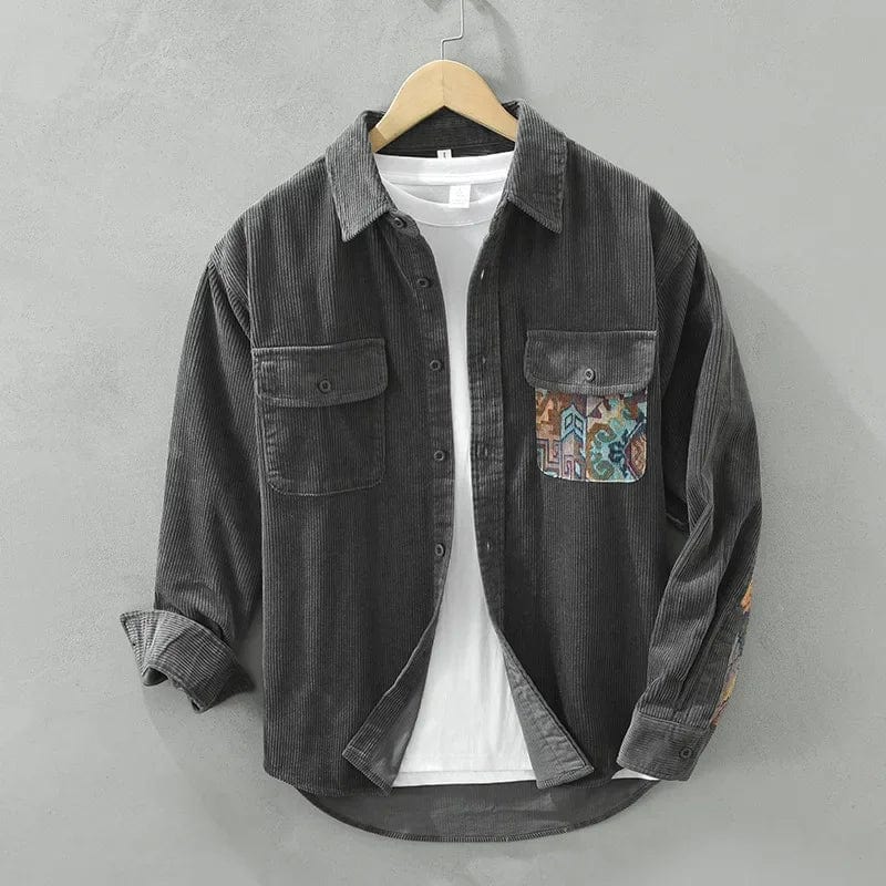 Jason | Casual Corduroy Contrast-Pocket Shirt - Valereo