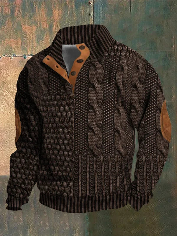 Jason | Cozy Cable Knit Quarter-Zip Sweater - Valereo