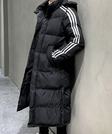 Jason | Modern Striped Long Puffer Jacket - Valereo