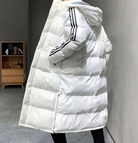 Jason | Modern Striped Long Puffer Jacket - Valereo
