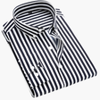 Jason | Refined Striped Button-Up Shirt - Valereo