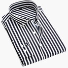 Jason | Refined Striped Button-Up Shirt - Valereo