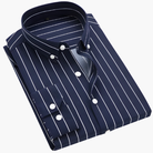 Jason | Refined Striped Button-Up Shirt - Valereo