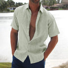 Jason | Relaxed Linen Button-Up Shirt - Valereo
