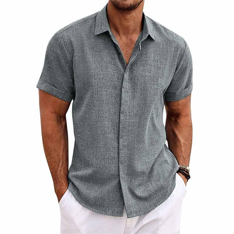 Jason | Stylish Textured Short-Sleeve Shirt - Valereo