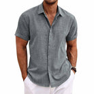 Jason | Stylish Textured Short-Sleeve Shirt - Valereo