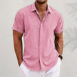 Jason | Stylish Textured Short-Sleeve Shirt - Valereo
