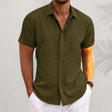 Jason | Stylish Textured Short-Sleeve Shirt - Valereo