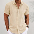 Jason | Stylish Textured Short-Sleeve Shirt - Valereo