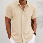 Jason | Stylish Textured Short-Sleeve Shirt - Valereo