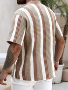 Jason | Stylish Textured Stripe Shirt - Valereo