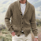 Jermaine | Elegant Shawl Collar Ribbed Cardigan - Valereo