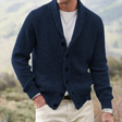 Jermaine | Elegant Shawl Collar Ribbed Cardigan - Valereo