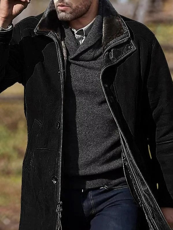 Jermaine | Premium Suede Sherpa-Collar Jacket - Valereo
