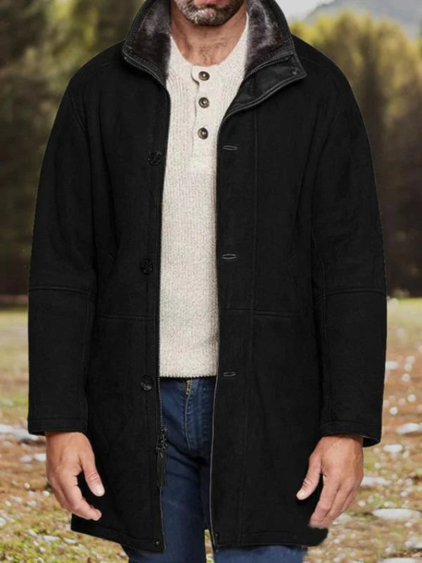 Jermaine | Premium Suede Sherpa-Collar Jacket - Valereo
