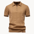 Jermaine | Refined Ribbed Zip Polo Shirt - Valereo