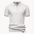 Jermaine | Refined Ribbed Zip Polo Shirt - Valereo