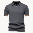 Jermaine | Refined Ribbed Zip Polo Shirt - Valereo