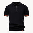Jermaine | Refined Ribbed Zip Polo Shirt - Valereo