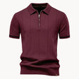 Jermaine | Refined Ribbed Zip Polo Shirt - Valereo