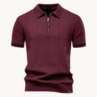 Jermaine | Refined Ribbed Zip Polo Shirt - Valereo