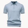 Jermaine | Refined Ribbed Zip Polo Shirt - Valereo