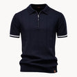 Jermaine | Refined Ribbed Zip Polo Shirt - Valereo