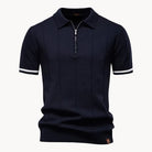 Jermaine | Refined Ribbed Zip Polo Shirt - Valereo