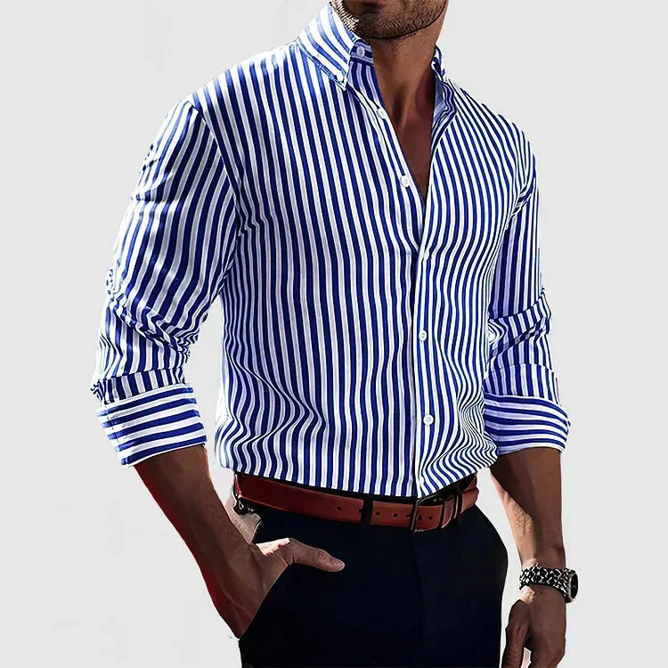 Jermaine | Refined Striped Button-Down Shirt - Valereo