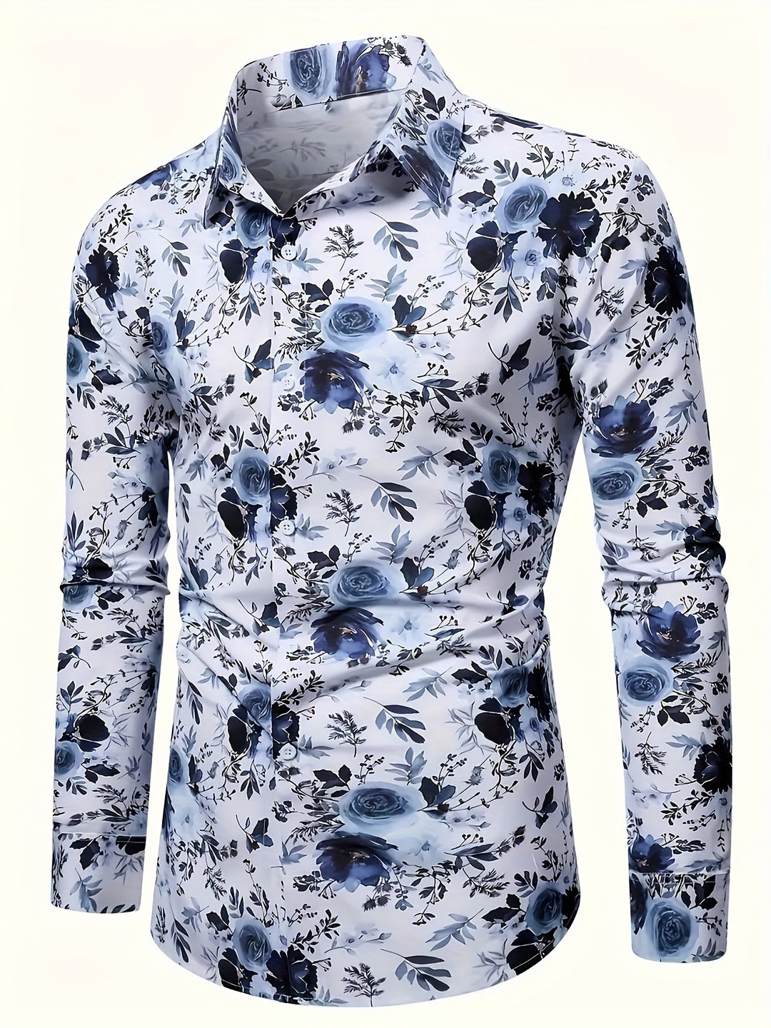 Jermaine | Stylish Floral Button-Up Shirt - Valereo