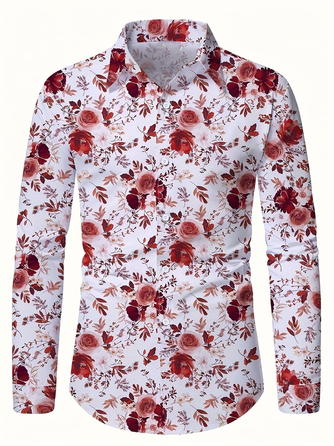 Jermaine | Stylish Floral Button-Up Shirt - Valereo