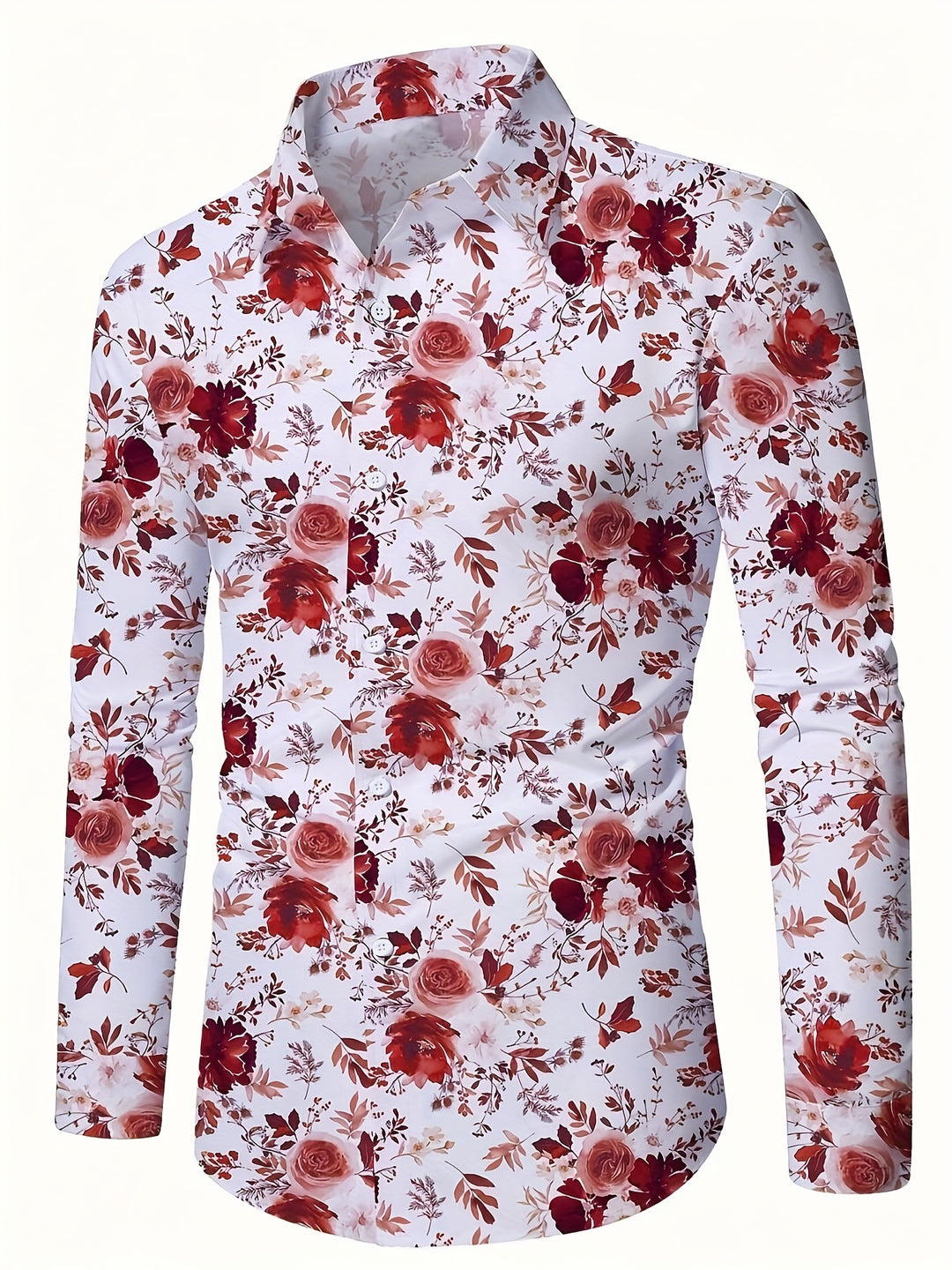 Jermaine | Stylish Floral Button-Up Shirt - Valereo