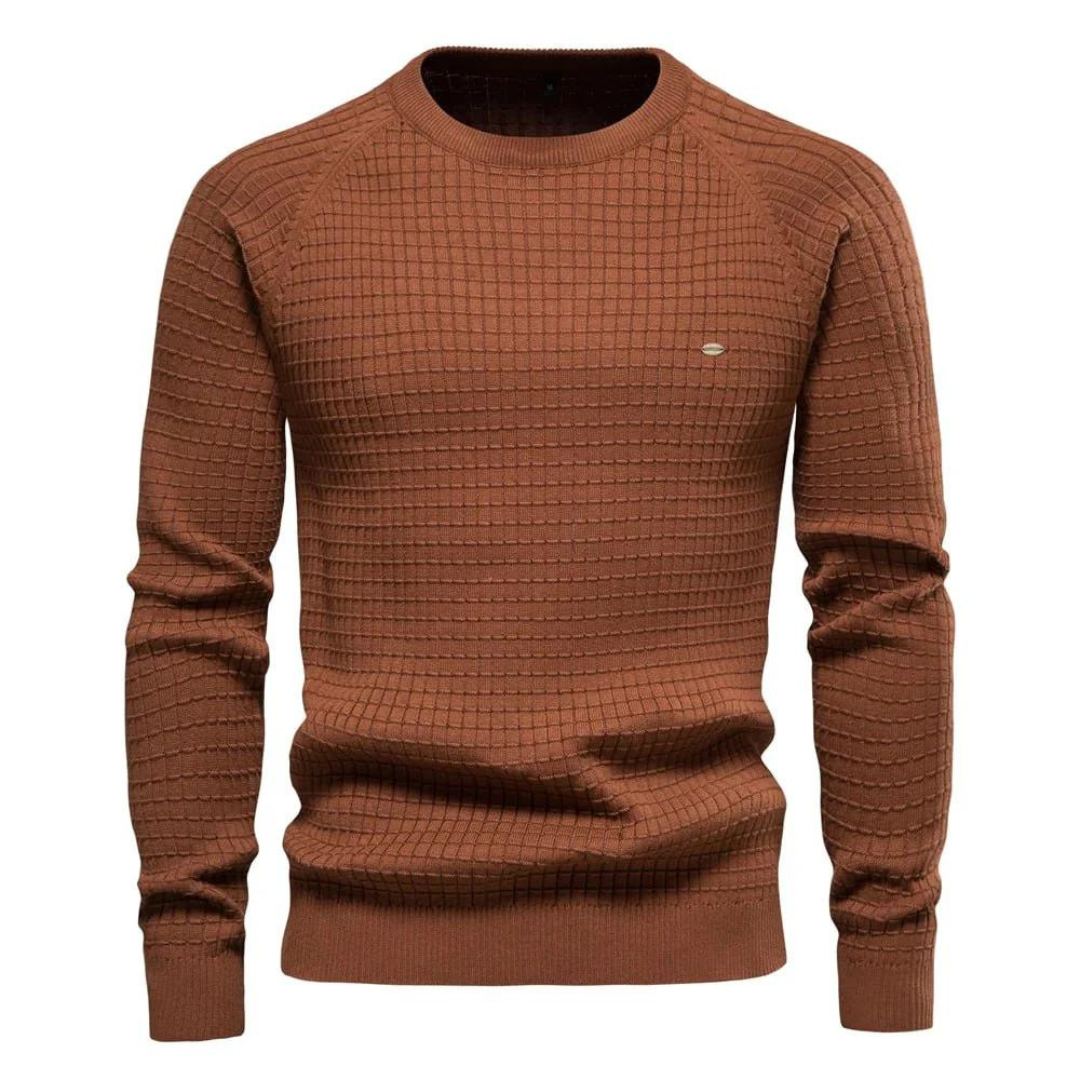 Jermaine | Stylish Waffle Knit Sweater - Valereo