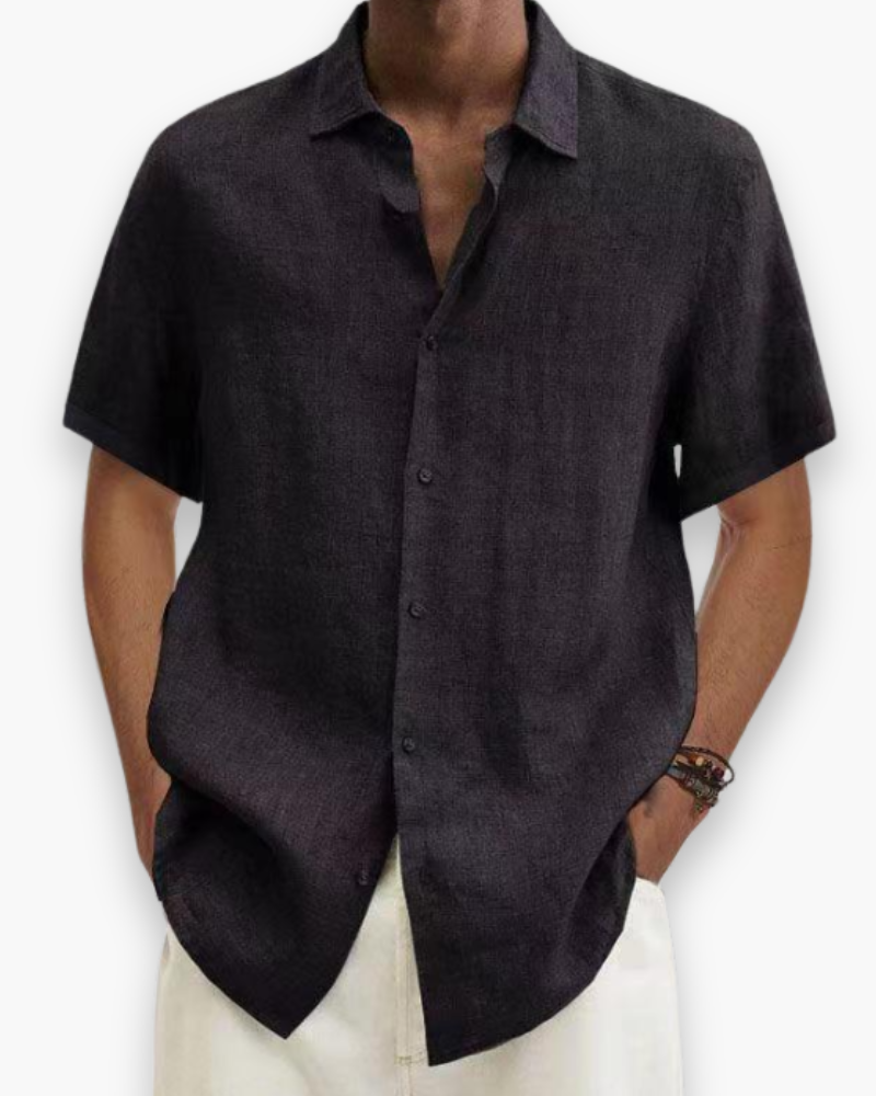 Julian | Breathable Linen Short-Sleeve Shirt - Valereo